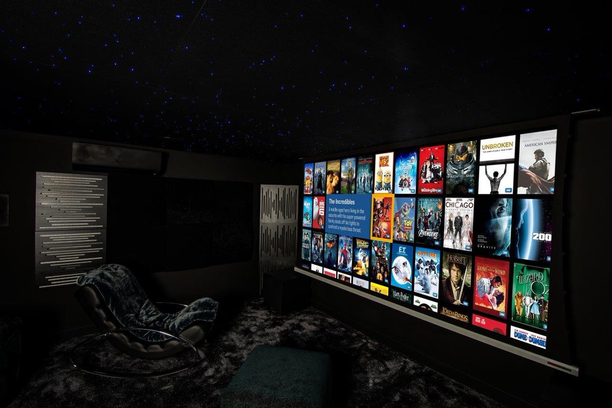 PulseCinemas's tweet image. This stunning dedicated home cinema, created by install company and Pulse Cinemas partner Home Entertainment Specialists (HES), was fashioned as a demo room to show how technical excellence can be married with the best and most attractive room design. pulsecinemas.com/case-studies/m…