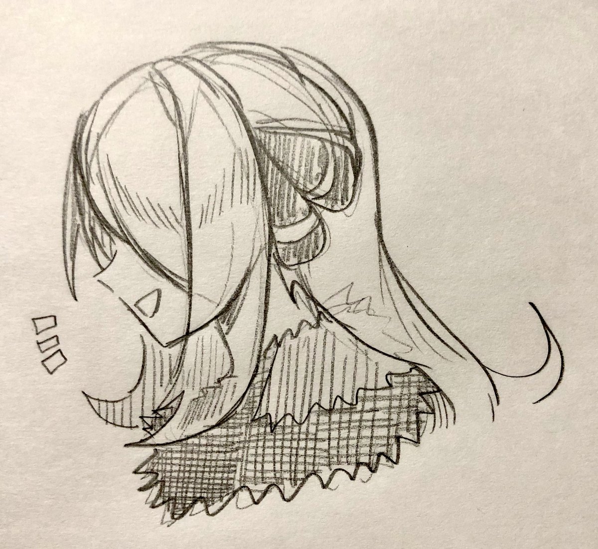 シロナさんの真横髪型想像 