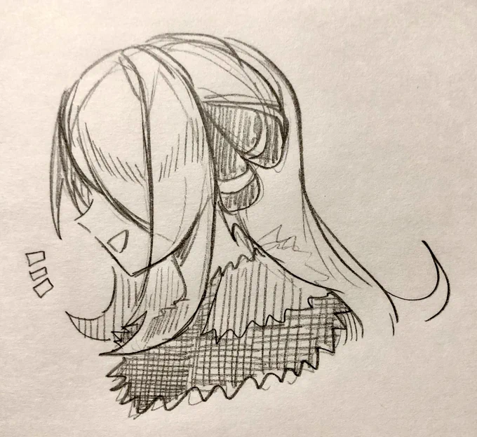 シロナさんの真横髪型想像 