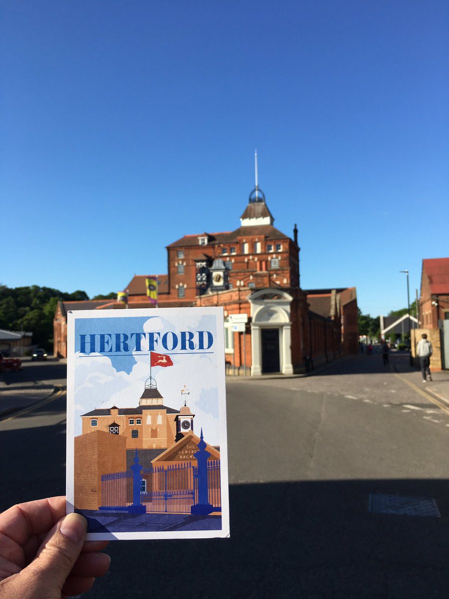 DanChichester's tweet photo. So lovely to receive a Paul Crowley postcard of one of #Hertford βs most characterful buildings. The kind sender knowing as they do, my interest in the history & beauty of the architecture as well as its former use! Thank youπ»ππ @366daysofphotos @McMullens1827 #WriteByHand https://t.co/ksOgakwaLM