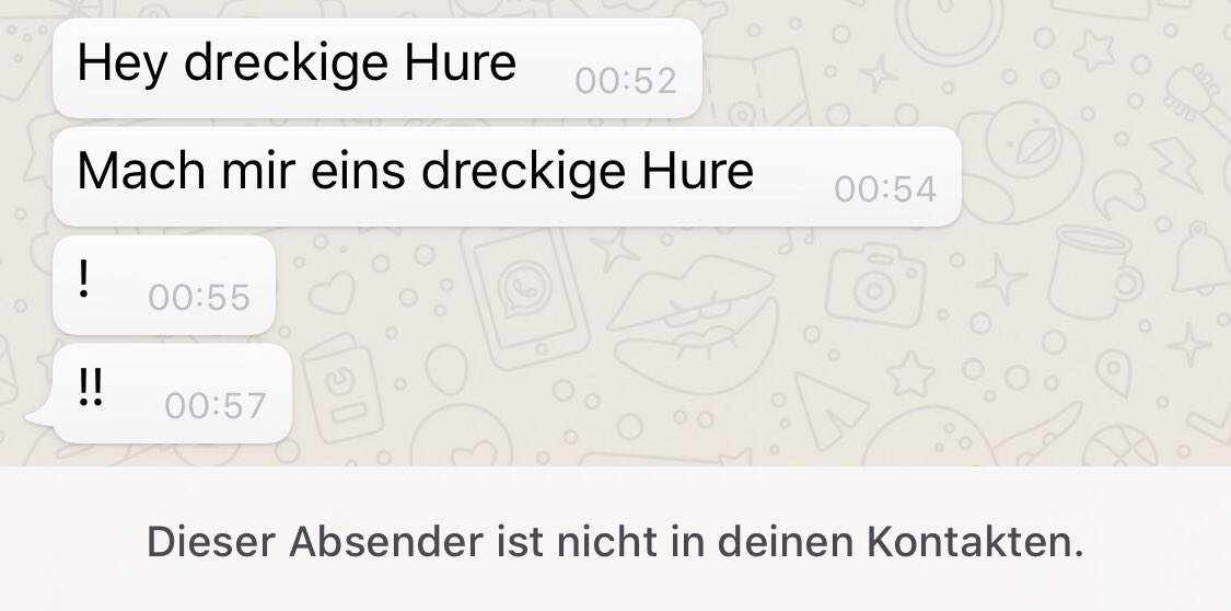 KathaSchulze's tweet photo. Gestern viel über #Männerwelten gelesen. Heute das bekommen. Meint ihr es nutzt was das Video zu schicken oder ist bei dem Typen Hopfen und Malz verloren? Anzeige wird auf jeden Fall gestellt. https://t.co/pGpitTiUMV