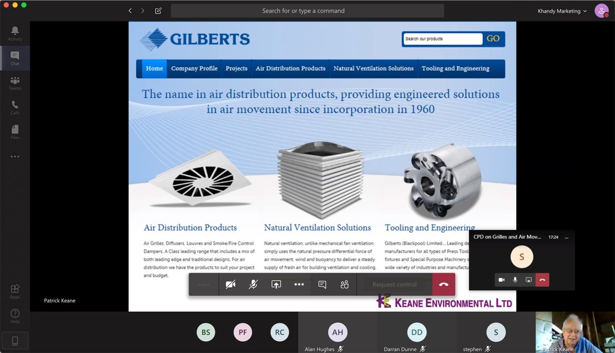 We really enjoyed our virtual CPD this morning with Renaissance Engineering.  Thanks for joining us to learn more about the range of air distribution and natural ventilation systems available from Gilberts (Blackpool) Ltd.  Thanks to Darran Dunne for organising the attendees!