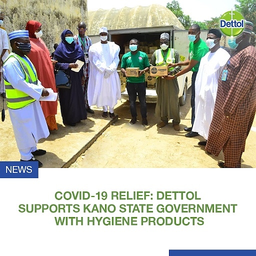 DettolNigeria's tweet photo. As part of our commitment to improve access to hygiene for all, and in support of the Kano State Government, we have donated Antiseptic Liquid and Antibacterial soap to the state government of Kano. https://t.co/dQlt17Rc8r