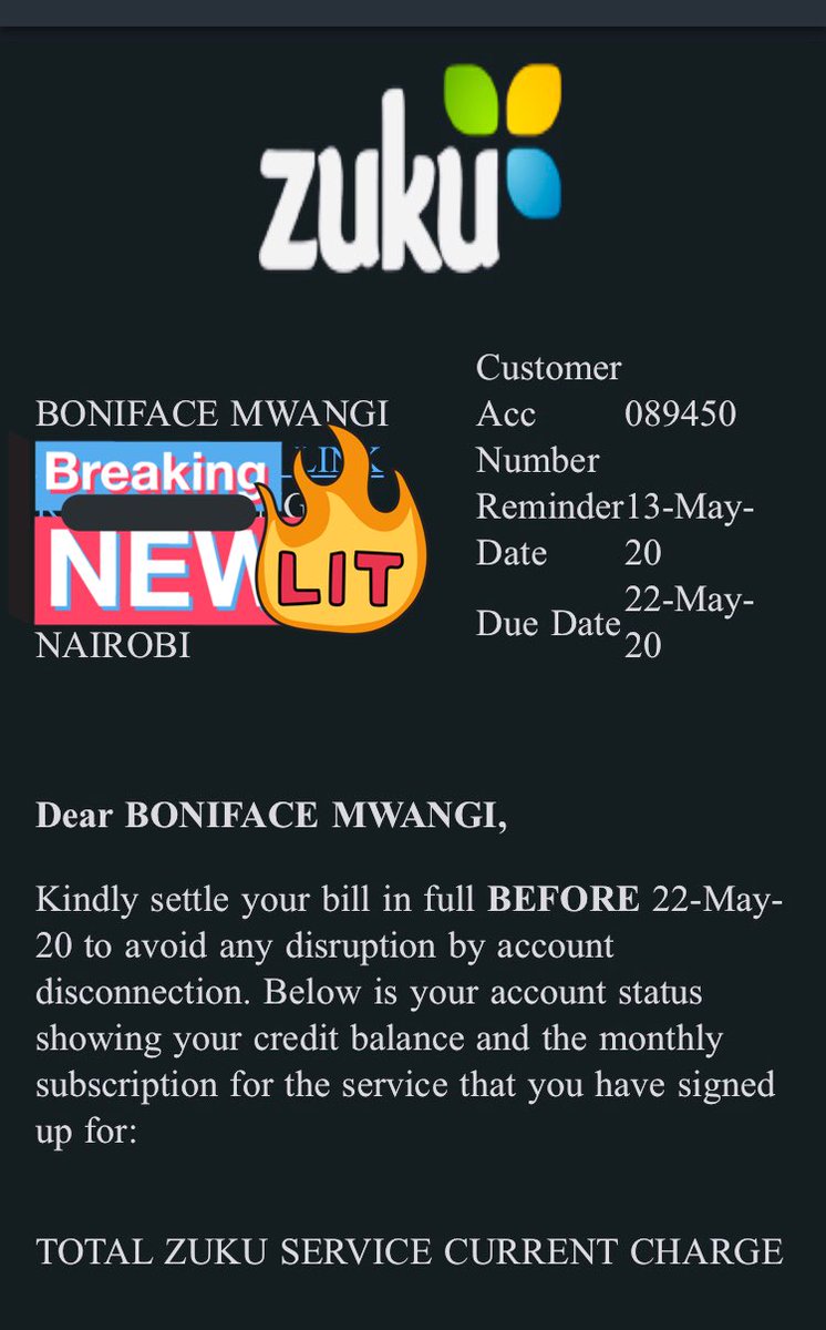 Hey <a href="/Zuku_WeCare/">@Zuku_WeCare</a> you sent me a message that l pay in time but we haven’t had internet since yesterday. Your customer care number isn’t going through. It’s theft for me and any other client to pay full amount when we don’t have reliable internet everyday. <a href="/CA_Kenya/">Communications Authority of Kenya (CA)</a> look into this.