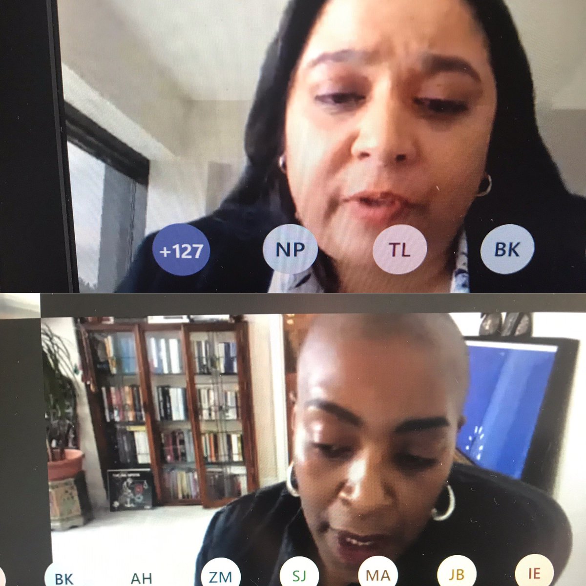Two very inspiring speakers <a href="/SheilaSobrany/">Sheila Sobrany RGN RNT MA HE</a> @jahkey2u at this very touching North West CNO BMR SAG covid-19 discussion today