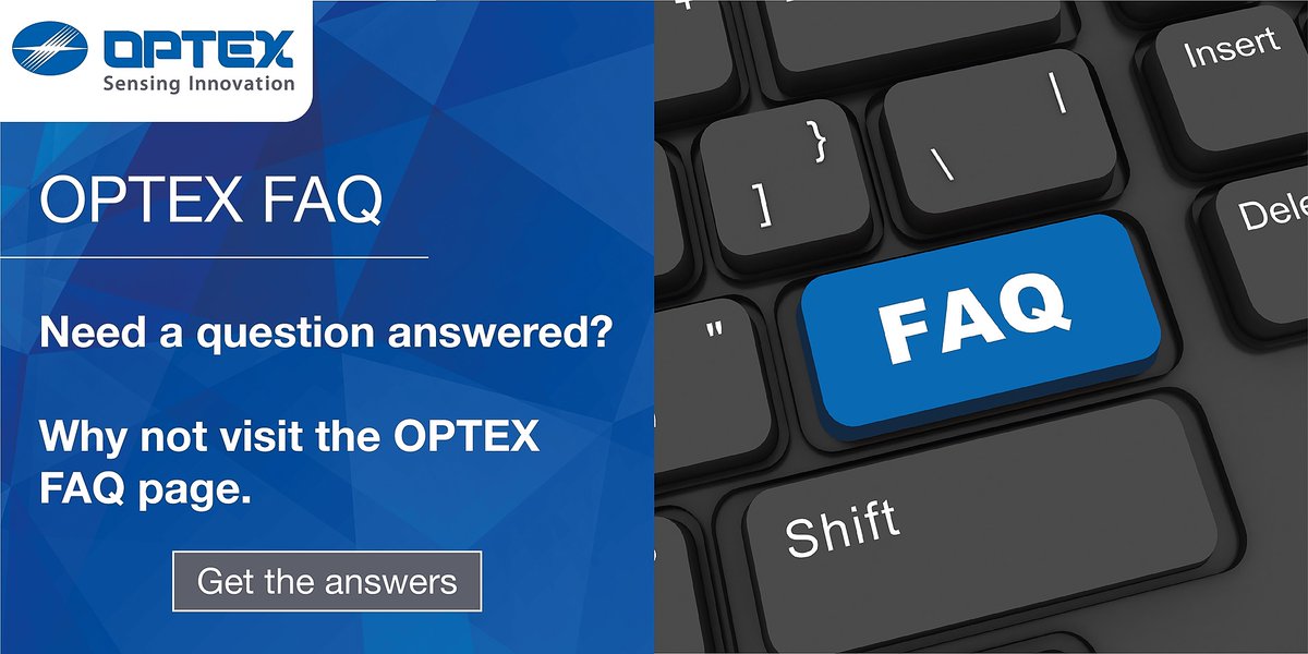 OPTEXSecEMEA's tweet photo. Have a question? We have the answer.
Head on over to the OPTEX FAQ page if you have a question that needs answering.
https://t.co/llA1XH5ejD
#OPTEXFAQ #FAQ #SecurityNews https://t.co/DQj8bydcwg