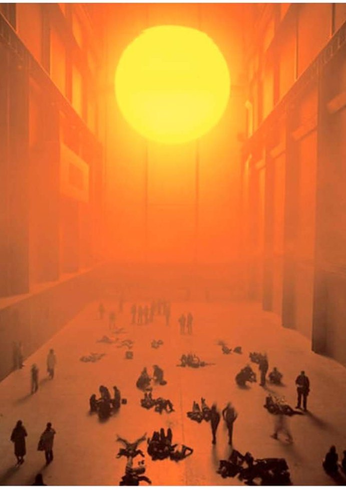 Olafur Eliasson, "The Weather Project".
Tate Modern (2003).

...Y el sol entró en el museo.