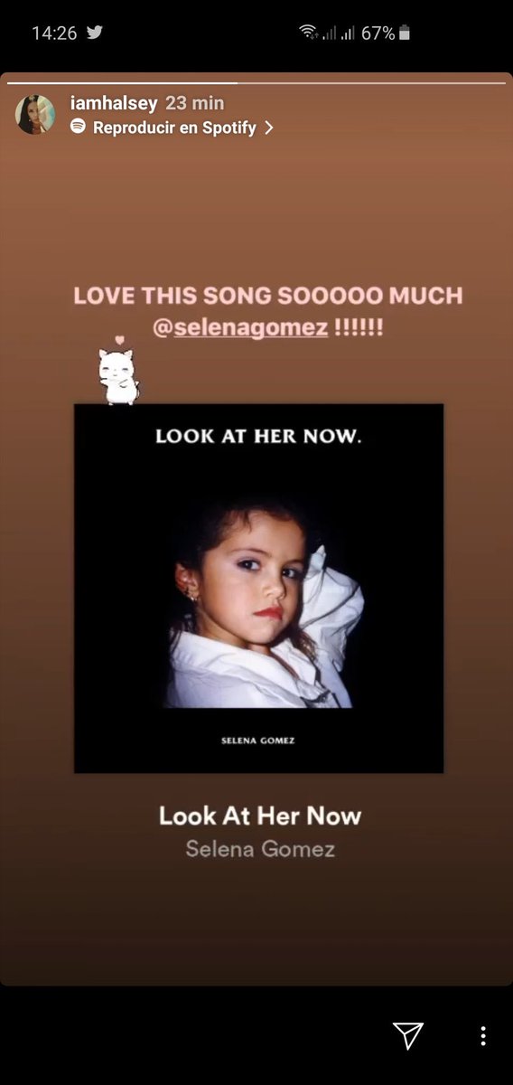Halsey showing love and support to Selena when Look At Her Now came out!