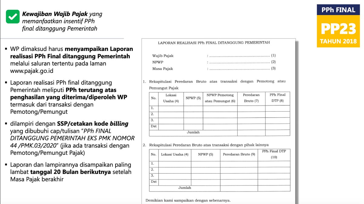 Formulir Laporan Realisasi Pph Final Dtp