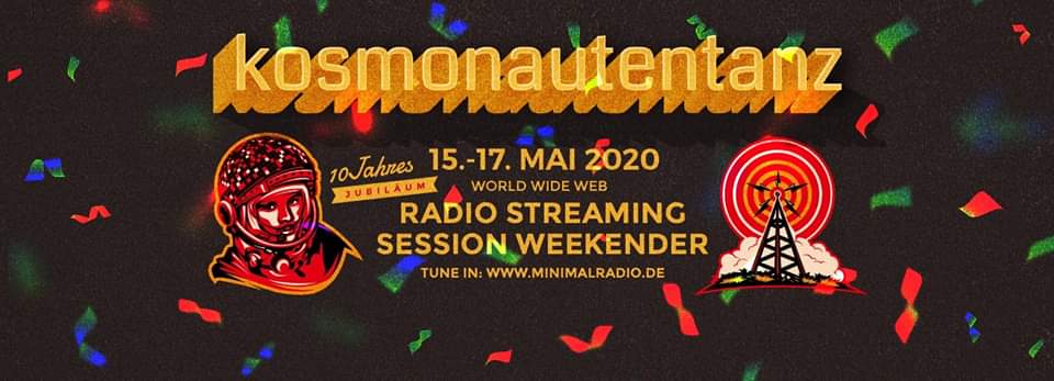 sndoflpzg's tweet photo. 15.-17.05. 🎉 10 Jahre Kosmonautentanz - #LiveStreaming Session Weekender @minimalradio_dd &amp; @coloradiodd, Dresden
u.a.w/
Sa. 15-17 @Markus_Welby [Leipzig]
So. 19-20 @Fuchs_Elster [Leipzig]
VA: https://t.co/pk5m1oCCvd https://t.co/0JarfSo7wU