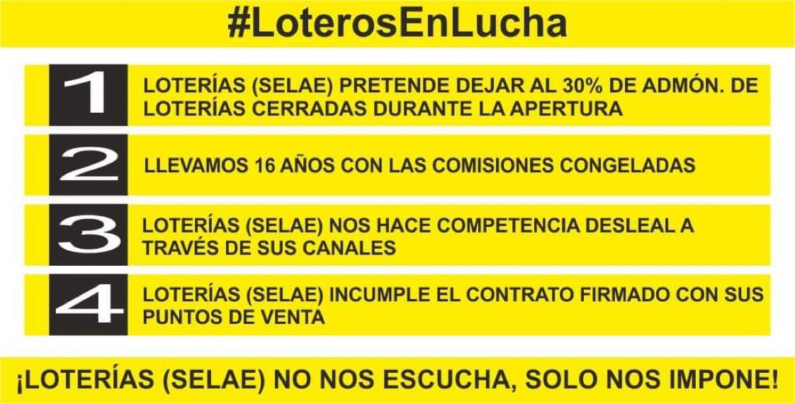 Labruixadelmar's tweet photo. Aportamos el 1,5% del PIB y generamos 20.000 empleos directos. Llevamos 16 años con las comisiones congeladas, soportando unos gastos triplicados. Las cuentas NO salen. #LoterosEnLucha @Albert_Rivera @agarzon @telecincoes @anarosaq @perezreverte @InesArrimadas @pablocasado_ @20m https://t.co/1eP8gx8FlS