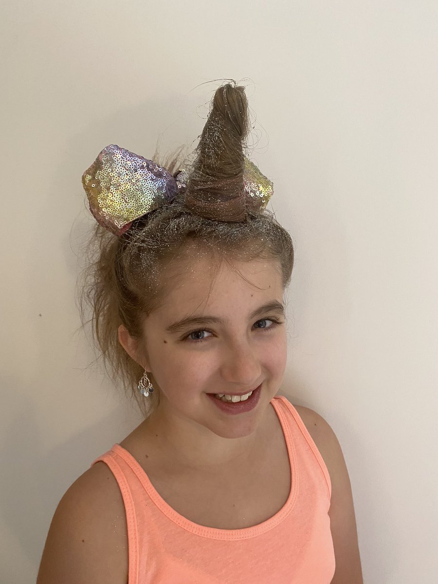 ClareShewring84's tweet photo. So because Amelia is the House Captain for Unicorns she wanted to have crazy unicorn hair for her Lockdown SATs paper on โCrazy Celebration Hairโ ๐ฆ๐ #lockdownSATs @GreystokePS @GPSMrWalker @GPSMrsRoberts #year6rocks #greystokerocks #unicornhair https://t.co/KOCVEujBjj