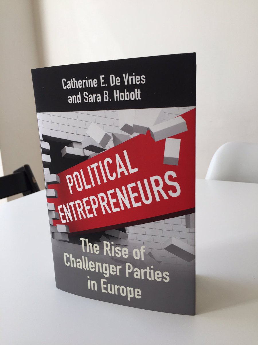 Sara Hobolt (@sarahobolt) on Twitter photo Thrilled that my book with @CatherineDVries on Political Entrepreneurs - the rise of challenger parties in Europe - has finally arrived!
The book can pre-ordered from <a href="/PrincetonUPress/">Princeton University Press</a>
press.princeton.edu/books/hardcove… Thrilled that my book with @CatherineDVries on Political Entrepreneurs - the rise of challenger parties in Europe - has finally arrived!
The book can pre-ordered from <a href="/PrincetonUPress/">Princeton University Press</a>
press.princeton.edu/books/hardcove…