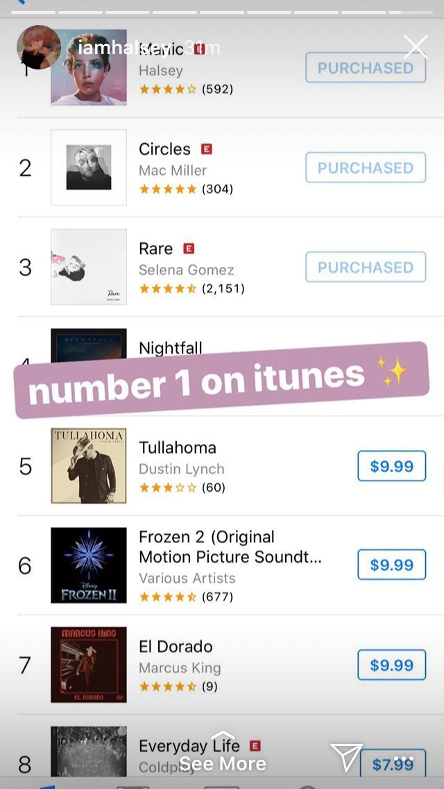 Halsey bought Rare on iTunes too!