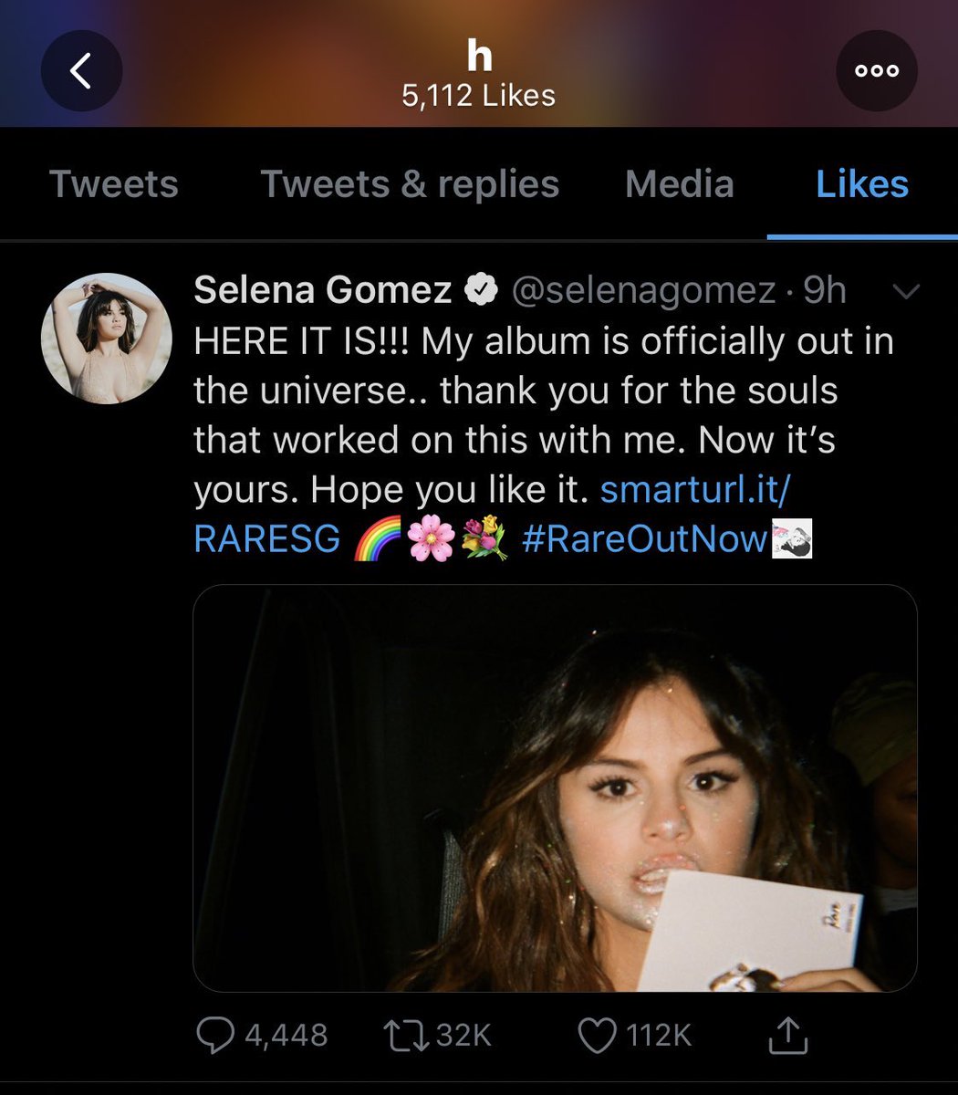 Halsey liked Selena's tweet when Rare was released