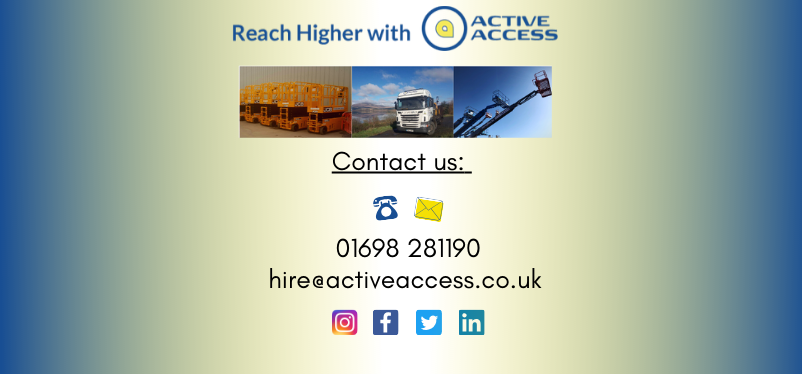 At Active we will always be happy to help you with enquiries whether it be Same Day, Next Day, Next Week or Next Year..

We are open from 8am to 5pm, Monday - Friday, get in touch to book your machine!