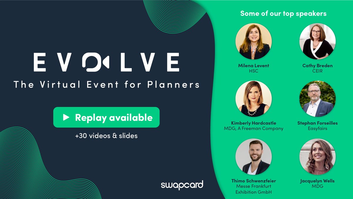Swapcard's tweet photo. Thank you all for these 3 amazing days! 🎉
Just because #EvolveVirtual20 is over, doesn't mean you can't access all the content. All the session materials and replays are available on the app now. Bonus: you can keep networking! 🤝 More surprises will come...! #Eventprofs https://t.co/rl7AdO4GHt