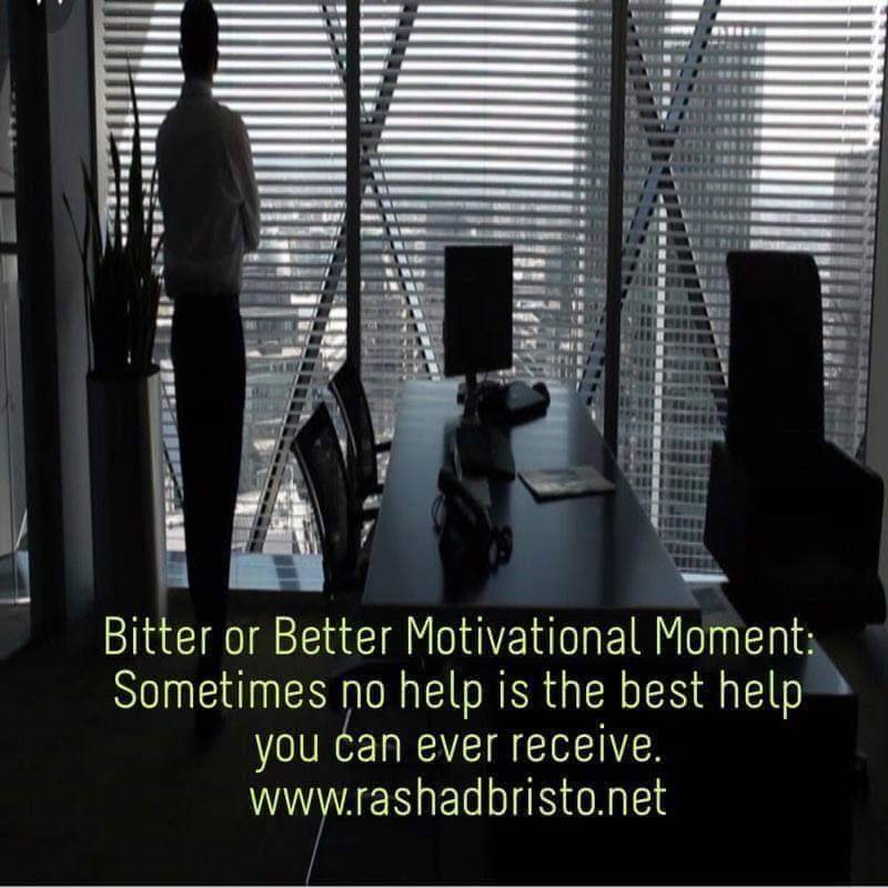 beyondbitternes's tweet image. Morning Motivational Moment:
Sometimes no help is the best you can ever receive.
+
+
+
#motivation #motivationalmoment #rashadbristo #bitterorbetter #inspirational #activation