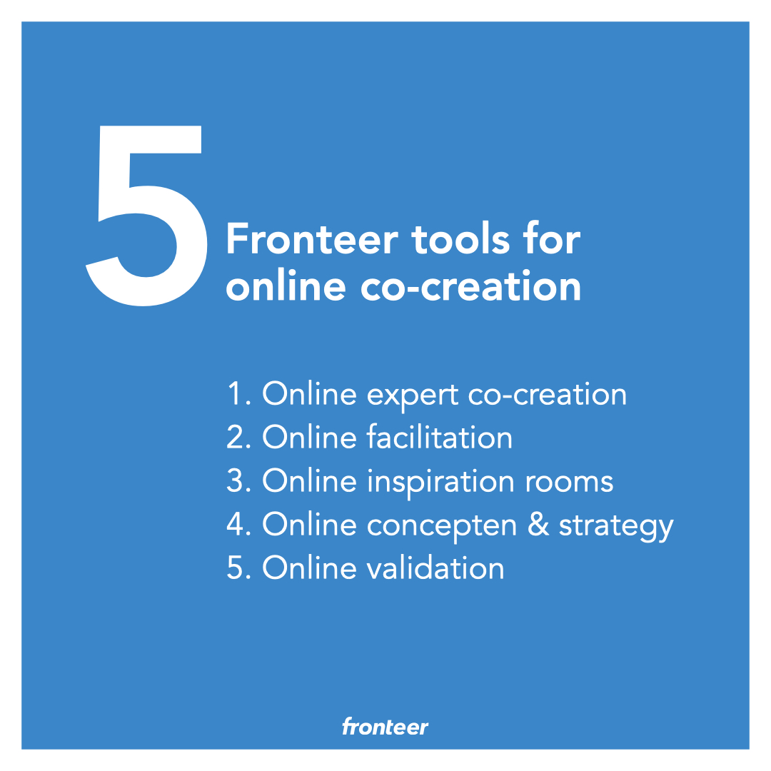 fronteer's tweet photo. Do you want to keep momentum and identify concrete opportunities? In an online setting we bring together experts with different perspectives to co-create ideas, new concepts and strategic answers to your challenge. Check out our online services: https://t.co/RaV2nHtW7T https://t.co/u7cyALuxwN