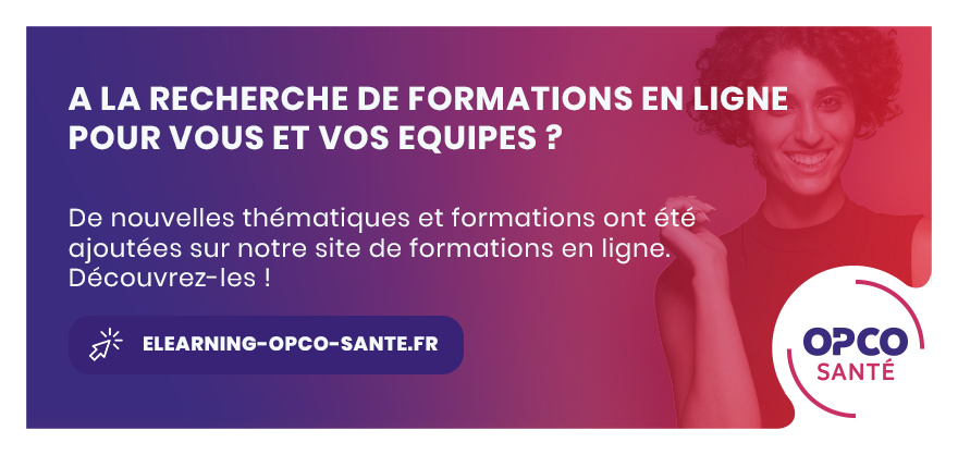 [#FormationEnLigne] 7 nouvelles thématiques ont fait leur apparition sur le site de formations en ligne, découvrez-les 
en cliquant ici ➡️ elearning-opco-sante.fr  
#RH #Covid-19 #Ehpad #CommunicationDeCrise #GestionDuStress #GestionAgressivité #EpuisementProfessionnel