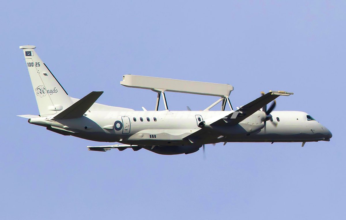 PAK Intel Monitor on Twitter: "?? #Pakistan Air Force Saab 2000 Airborne Early Warning & Control aircraft EYE60 patrolling along Pak - #India border. 30,000FT 500MPH #AWACS #PAF… https://t.co/t2OivaRvFJ"