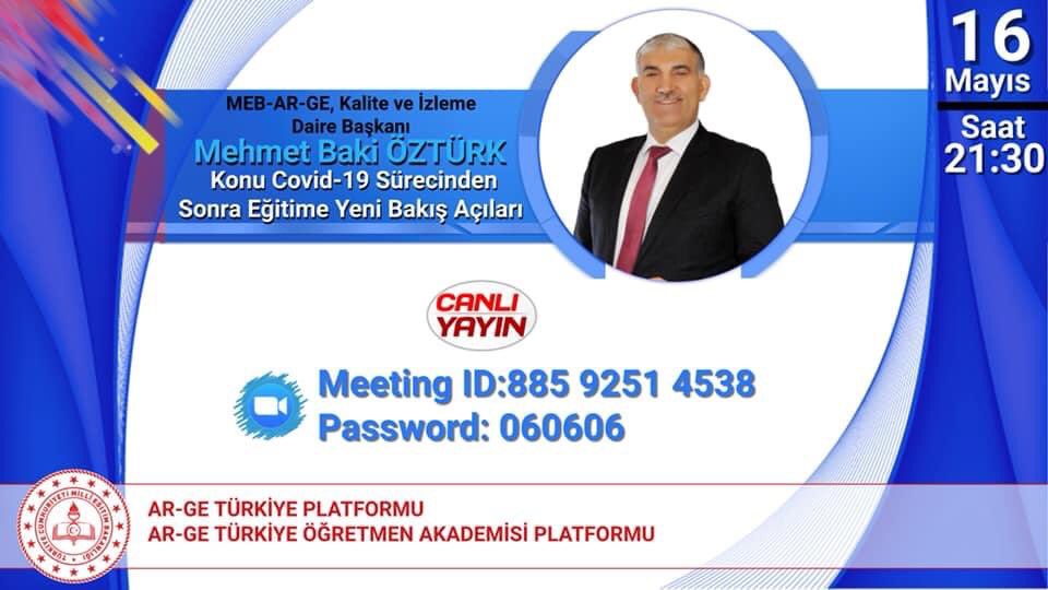UZAKLARI EĞİTİM ile YAKIN ETMEK amacıyla AR-GE TÜRKİYE olarak eğitimlerimize başlıyoruz. Heyecanlı, tecrübeli ve enerjik bir kadro ile çıktığımız bu yolda ilk eğitimimiz MEB AR-GE Kalite ve İzleme Daire Başkanımız Mehmet Baki ÖZTÜRK ile...Beraber güçlüyüz. <a href="/meb_argeturkiye/">MEB AR-GE TÜRKİYE 🇹🇷</a>