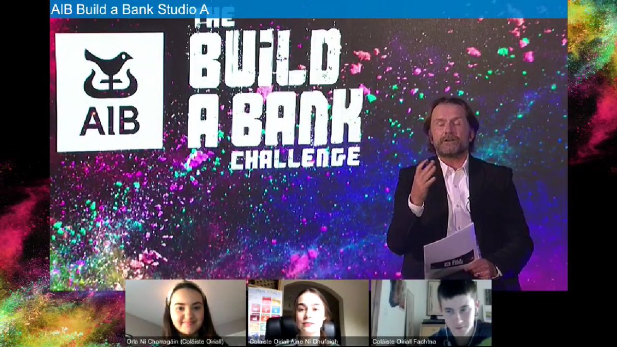 COiriall's tweet photo. Comhghairdeas le lucht #BuildABank ón Idirbhlian atá ag glacadh páirte sa chraobh náisiúnta den chomórtas Build a Bank atá eagraithe ag @AIBIreland ar maidin. Maith sibh 👏👏 #OiriallAbú @AIBBiz #TransitionYear https://t.co/qf7PvW6zxr