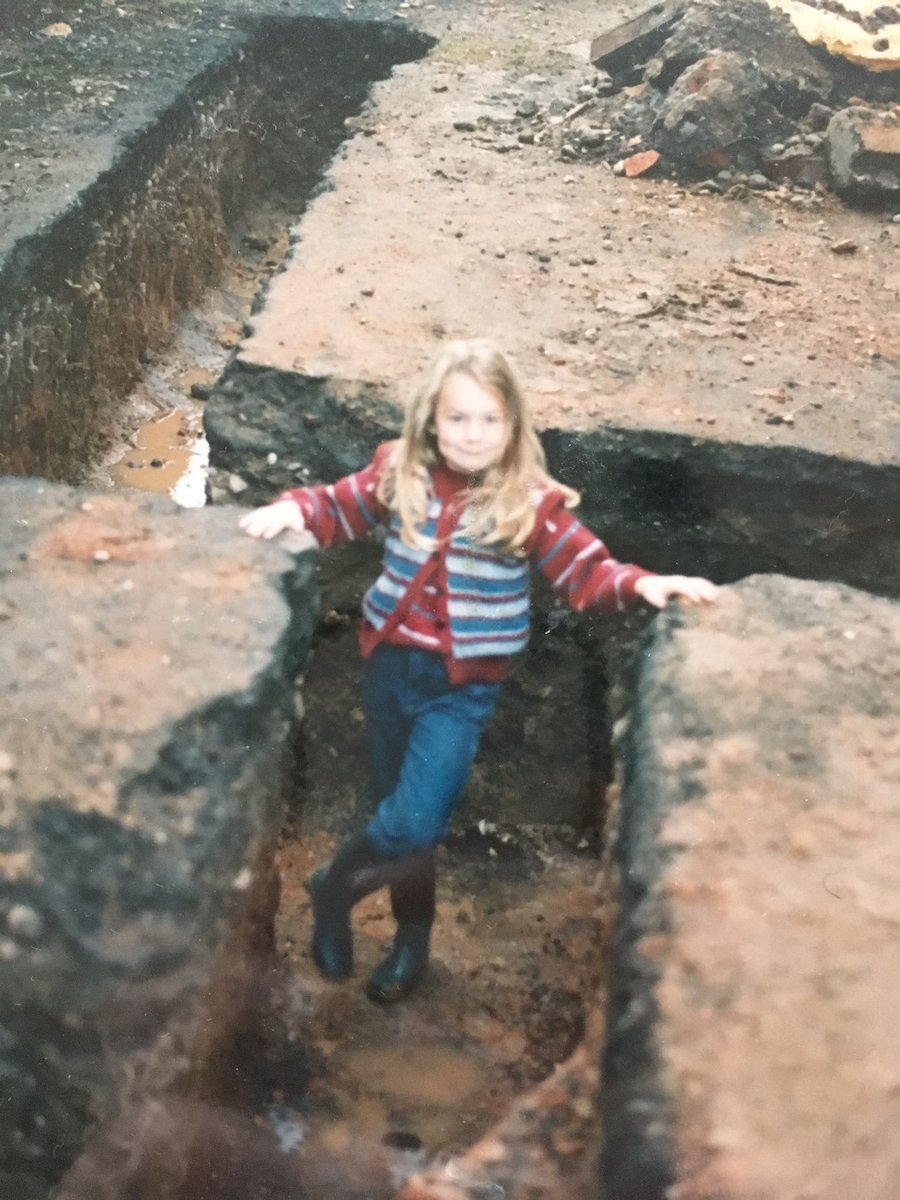 Kate_Bradbury's tweet photo. @patrick_barkham @ChrisGPackham Congrats Patrick! I'm much wilder now than I was when a child but here I am aged 8, having jumped into the foundations our house extension because it had rained overnight and they and was 'full of frogs' #whenIwaswild https://t.co/FKeOCCxH0Q