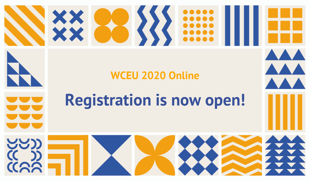 WCEU 2020 Online - Registration is now open!