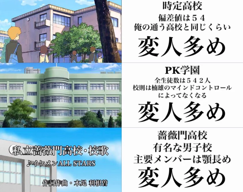 変人が多くて生徒会が強い？アニメに出てくる学校紹介www