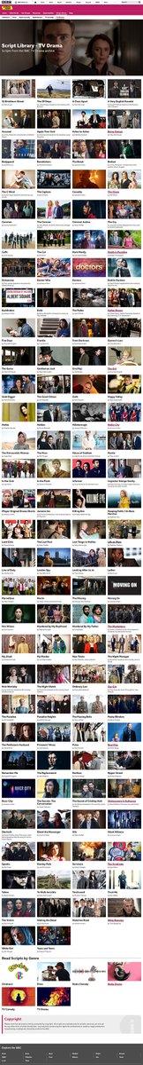 bbcwritersroom's tweet photo. Why not spend this weekend reading some scripts from our online library? This is the TV Drama section https://t.co/0Wb1QMcAod

(We are only able to make the scripts available because of the generosity of the #writers and production companies. Many, many thanks to them). https://t.co/3S4VHlLTKZ