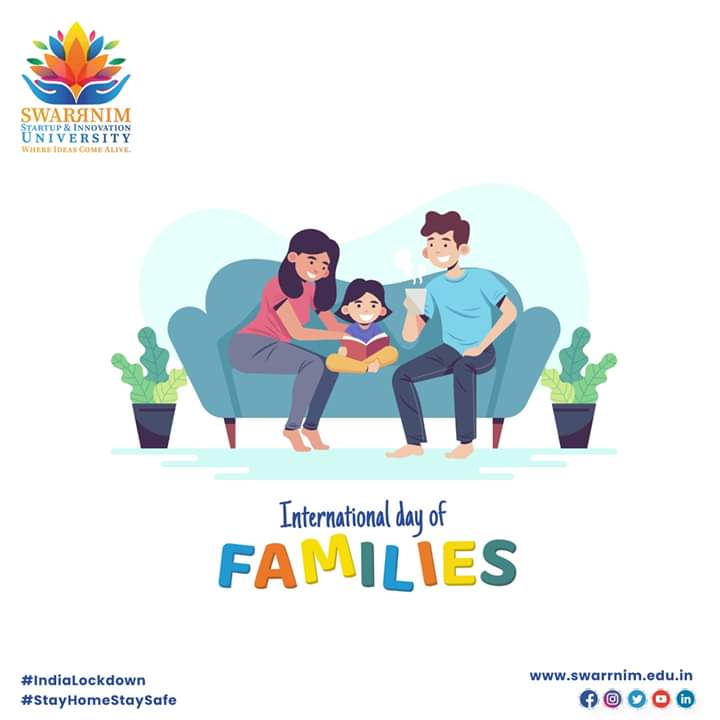 chaube_hemant's tweet photo. #StayHome #StaySafe #StayTogether #WorldFamilyDay 
#Swarrnim #Startup #Innovation #University https://t.co/YlAavwtR45