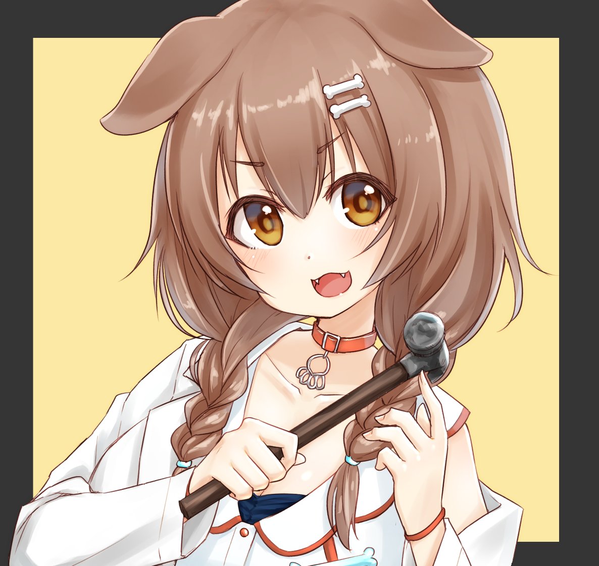 戌神ころね ,戌神ころね(通常) 「戌神ころねさん、プレイされてるゲームがどれも好みで見てていつも楽しいです。
#で」|あぬ@3/23単行本出ました！のイラスト