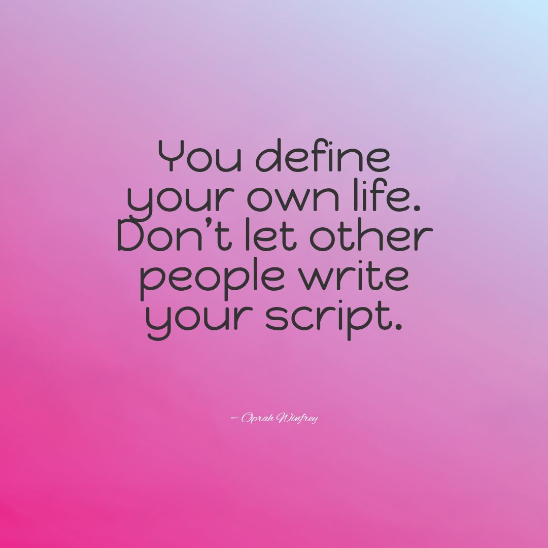 about7quotes's tweet photo. You define your own life. Don’t let other people write your script. — Oprah Winfrey #OprahWinfrey
.
.
.
.
.
.
#entrepreneurlife #definebeauty #definethejourney #lovelife #definehappiness #barberlife #defineyourlight #definedcurls #define #lifeofadventure #beachlife #lifeisgood https://t.co/gQIW843e2a