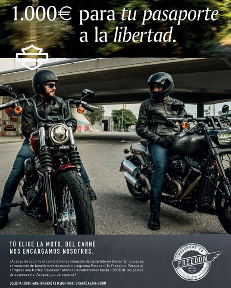 HDCanarias's tweet photo. ¡TÚ elige la moto, del carné nos encargamos nosotros! Solicita información y llévate tu #FreedomMachine con hasta 1.000€ de regalo😎. https://t.co/OBusmjAFnI