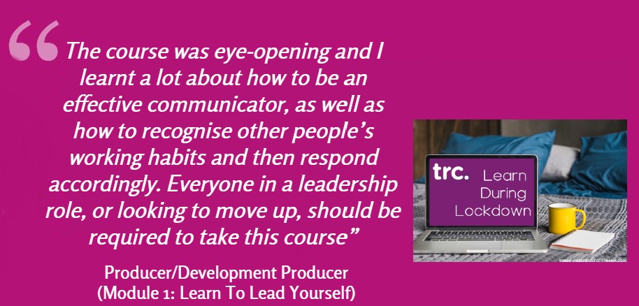 TRC_media's tweet photo. **📢NEW DATES ADDED-APPLY NOW⏰** We’re thrilled to offer even more places for Film/TV Freelancers 📺on our “Learn To Lead Yourself” online training sessions, for FREE all thanks to the support of @UKScreenSkills. Apply now 👉 https://t.co/p8BKN6eMlZ
#trc #learnduringlockdown https://t.co/7YtZKfJPGh