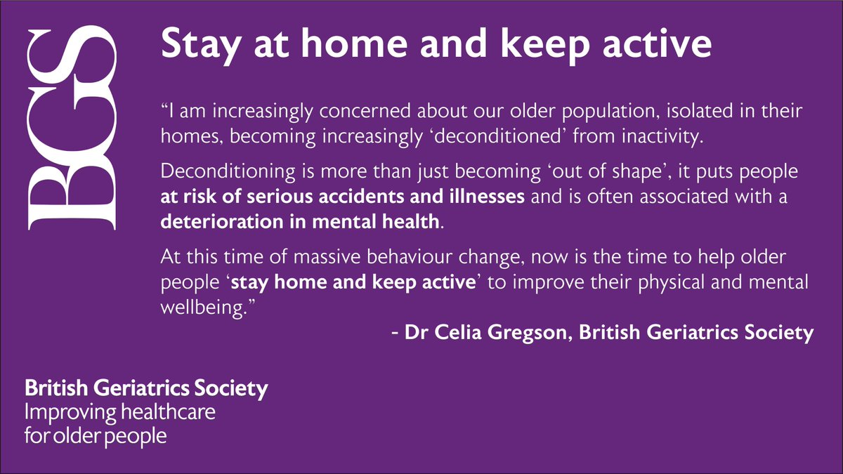 🚨BREAKING NEWS🚨‘Protecting older people from #COVID19 must not come at the expense of their health and wellbeing’, warns the British Geriatrics Society bgs.org.uk/policy-and-med…