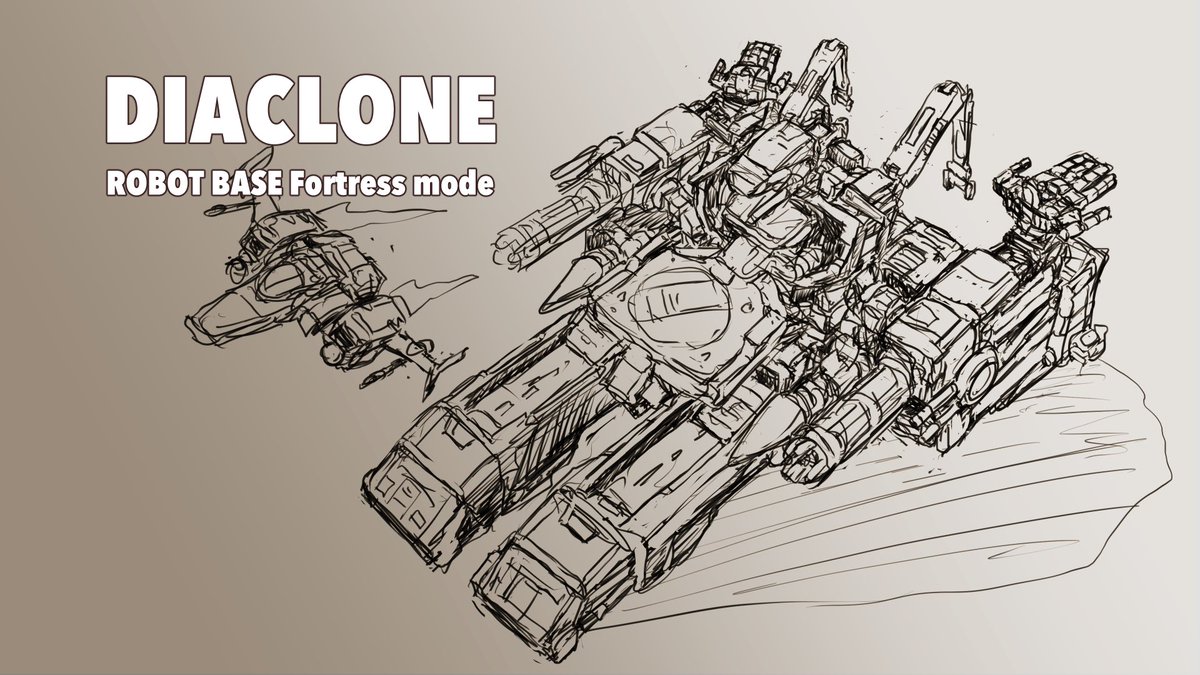 【WIP】【DIACLONE fan art】ロボットベース2
トライヴァースと連動前提のサイズイメージ
まずはフォートレスモードと手首のギミック。
オリジナル玩具が手首に隊員を乗せて飛ばすそうなので・どうでしょう!

#ダイアクロン #diaclone #rkgk #ipad #CLIPSTUDIO #comics #robot 