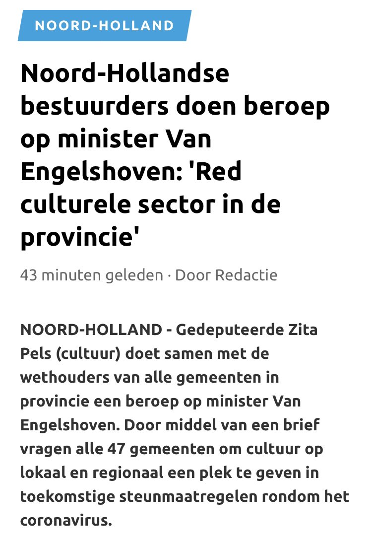 tenHave_bas's tweet photo. Mooie Noord-Hollandse online samenwerking tussen 47 wethouders cultuur en de gedeputeerde; positieve energie😀 https://t.co/g5TGl2xtib