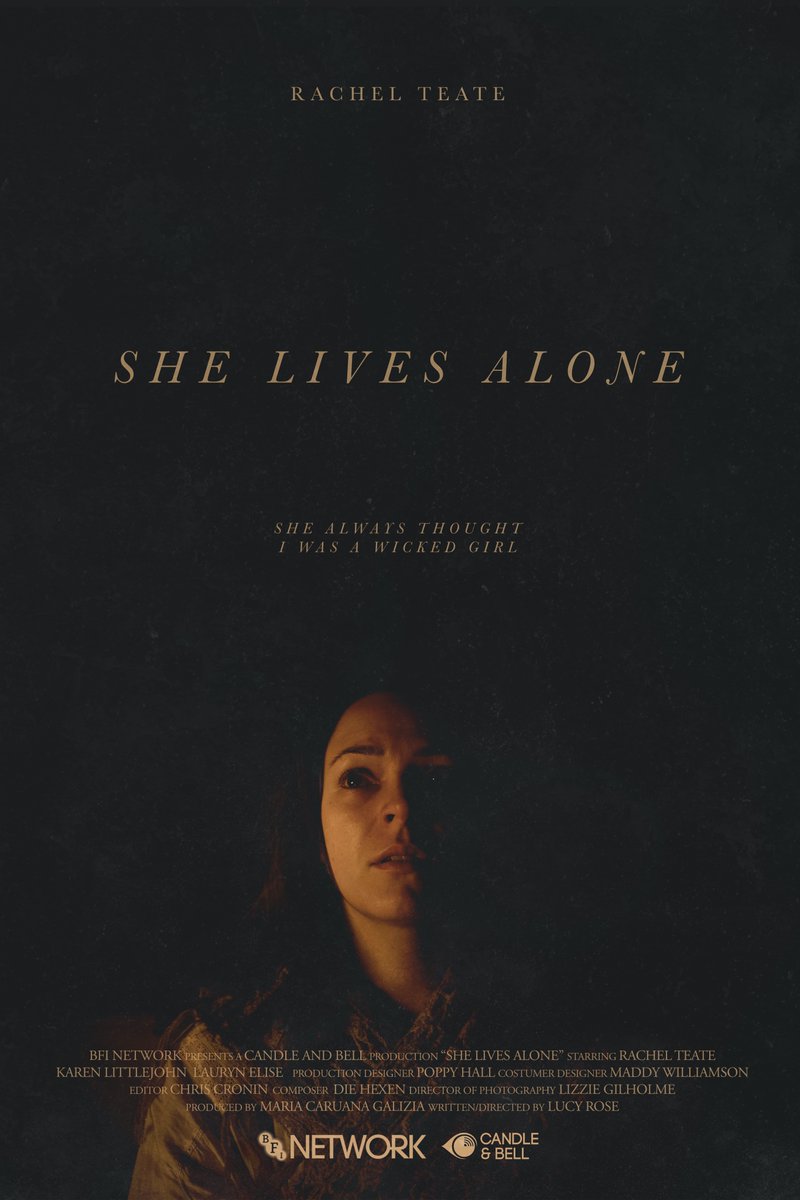 CandleAndBell's tweet photo. In anticipation of finishing post production on our BFI Network funded film SHE LIVES ALONE we're really excited to share the poster for the film! 👻👻
Can't wait to start entering the film to festivals and screening it to audiences. 🙂 https://t.co/qMdkFvFo4l