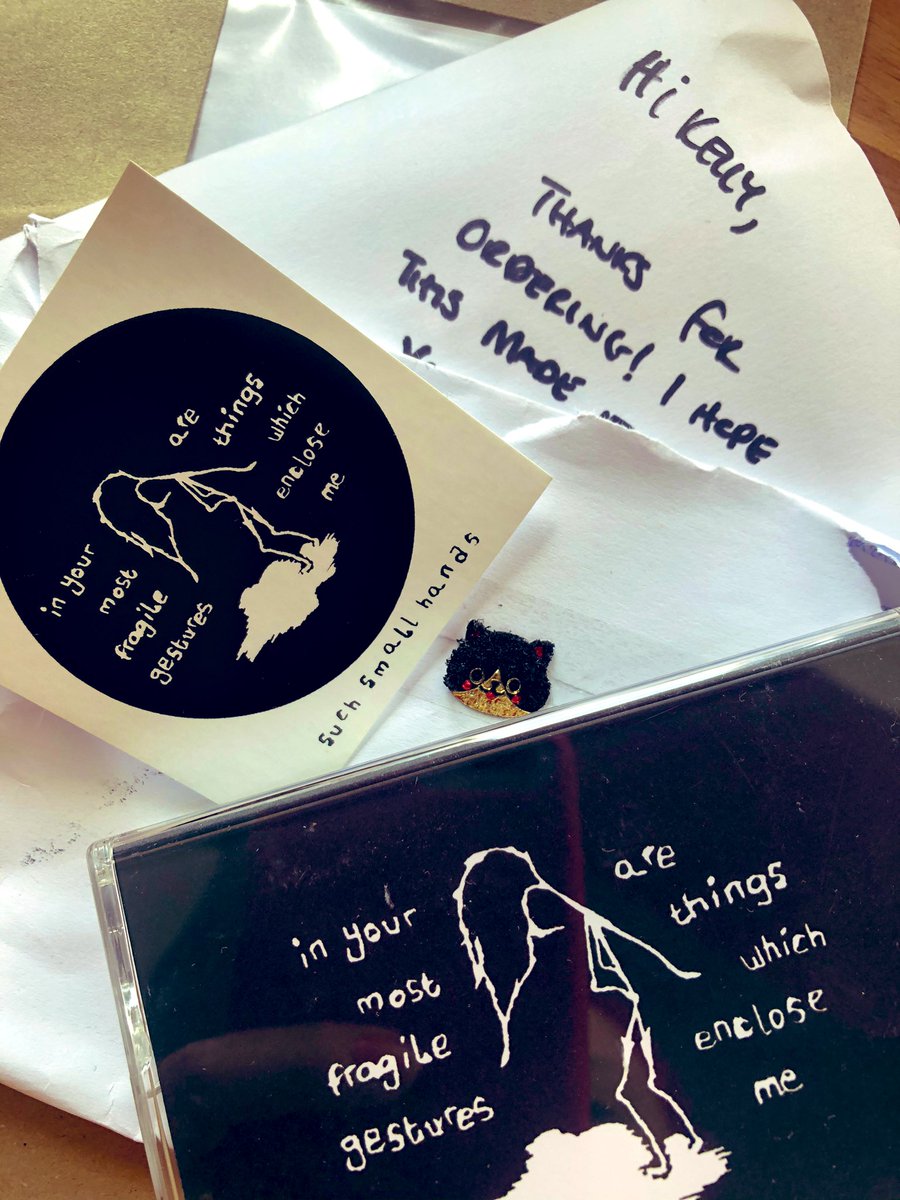 KellyAnneCairn1's tweet photo. Just arrived through my letterbox... ๐ค thank you @suchsmalltweets Melanie. Loved the pretty wrapping and the cute puddytats ๐ค๐ค๐ค๐ค๐ค๐ค canโt wait to listen to my tape ๐๐ป๐ค #retrocassette #wheredidIputmytapedeck #suchsmallhands ๐๐ป๐๐ป https://t.co/nuRboNa3EO