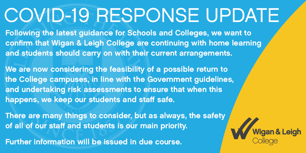 wiganleighcol's tweet photo. IMPORTANT UPDATE!

Thank you for your continued support during this challenging time. https://t.co/j4lVlAfyNw
