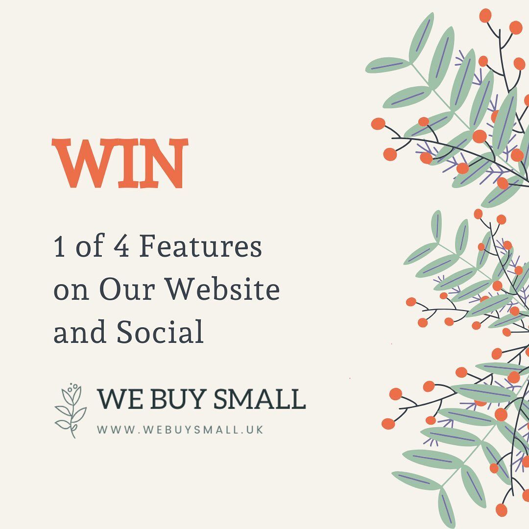 WeBuySmall's tweet photo. Competition time! You could be in with a chance of winning a product feature in 1 of 4 slots on our home page. You will also have your winning products showcased across our social channels!

You can enter the competition via our Instagram page here: https://t.co/X5ekTbHkZg https://t.co/VhXMmH3mW3