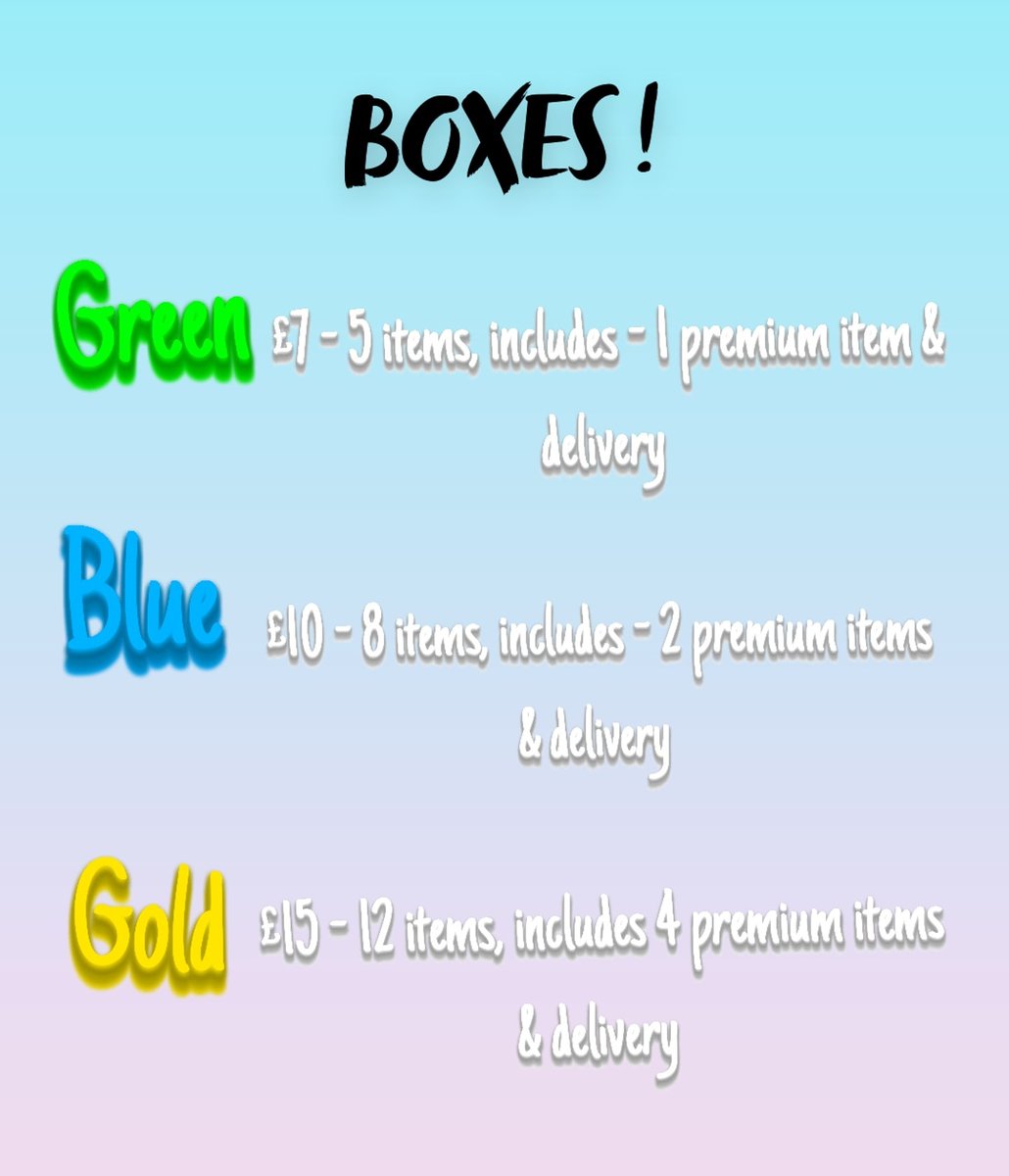 sweetbox2020's tweet photo. Our first release! 
We aim to do different boxes each release! We are so excited!! https://t.co/Fm54xsPLym