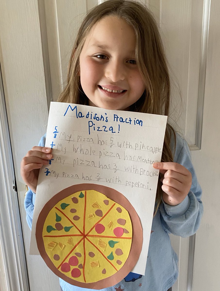 bonaventuraWFS's tweet photo. 🍕#FractionPizza🍕Students did an AMAZING job with their projects!!!😍👏We❤️Math!!!#LearningIsFun #SuperSecondGraders Way to go!!! @wfschool https://t.co/I4fob0JcSp