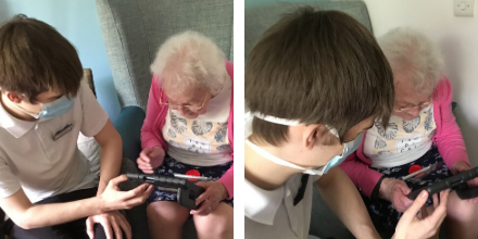 RusthallLodgeCH's tweet photo. We've really embraced #technology here at #RusthallLodge; here's one of our residents catching up with loved ones via a video call.

For more information on the other tech that we use, check out the Innovation page on our website, https://t.co/z3O280H85f. 📱 💻 🖥 😀 https://t.co/g6VDJy8dmJ