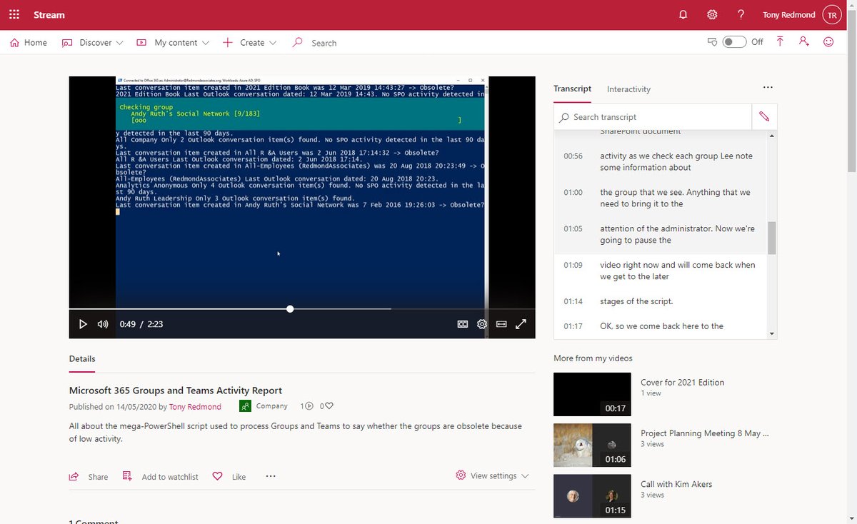 .<a href="/Office365/">Office 365</a> Microsoft #Stream now has the ability to record your screen (complete screen, window, or browser tab) for up to 15min. It's useful for making how-to videos or even to report bugs. More information here 
office365itpros.com/2020/05/15/rec…
#Office365