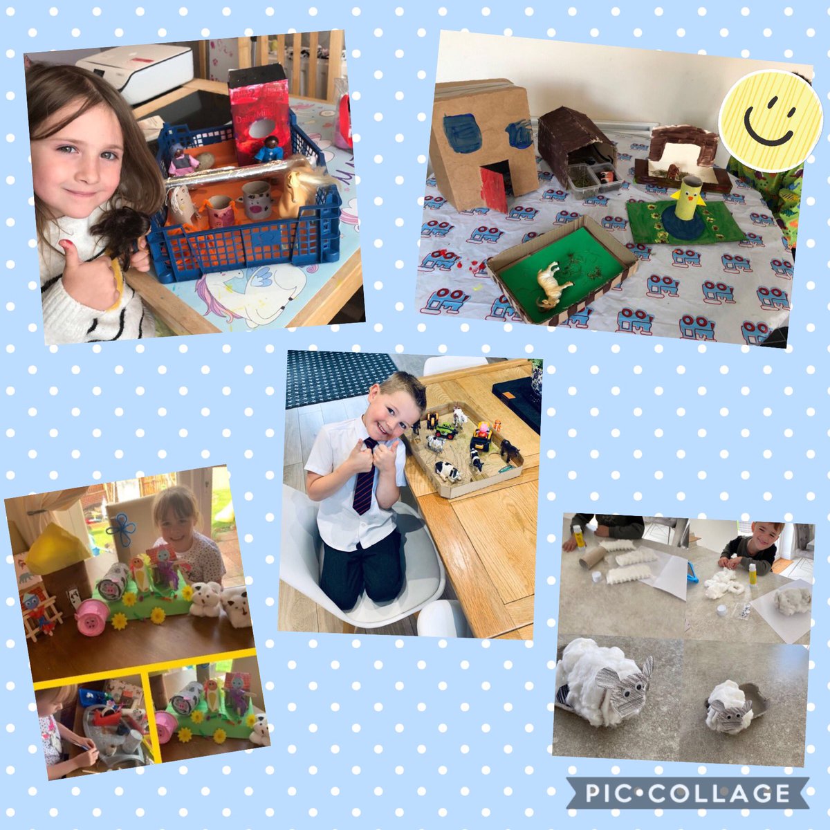 MissJohnsonBF20's tweet photo. The children have enjoyed junk modelling at home. I have loved looking at your farm animal creations! https://t.co/XnCiyAeVMd