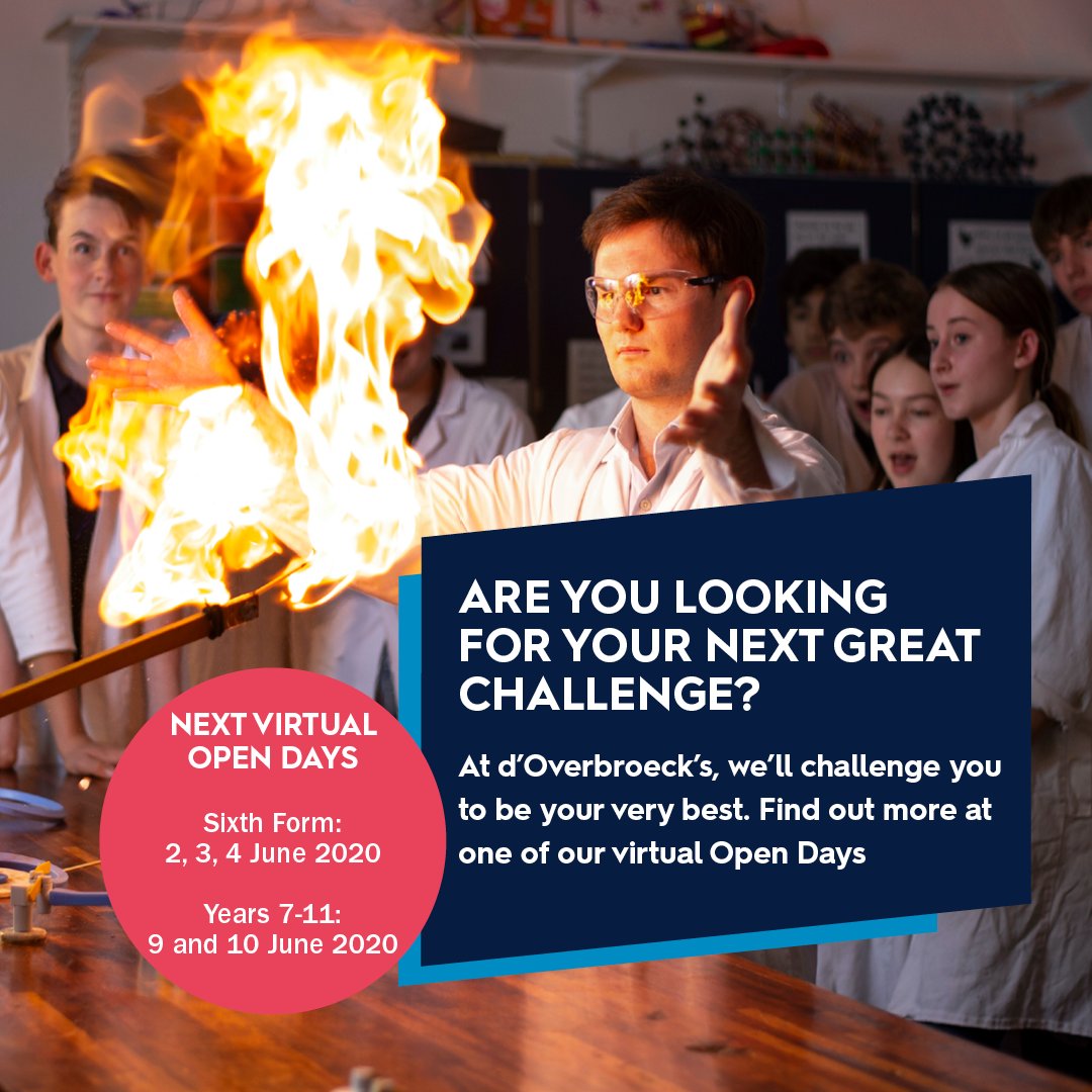 doverbroecks's tweet photo. Looking for your next great challenge? ✨ Register for one of our #virtualopendays and find out about:
🎓 Life at d'Overbroeck's
📚 The curriculum
🎨 Activities
🏡 Boarding options
📝 The admissions process
.
Sign up using the link in our bio 👆
#challengeyourself #atdoverbroecks https://t.co/eTB404HbCi