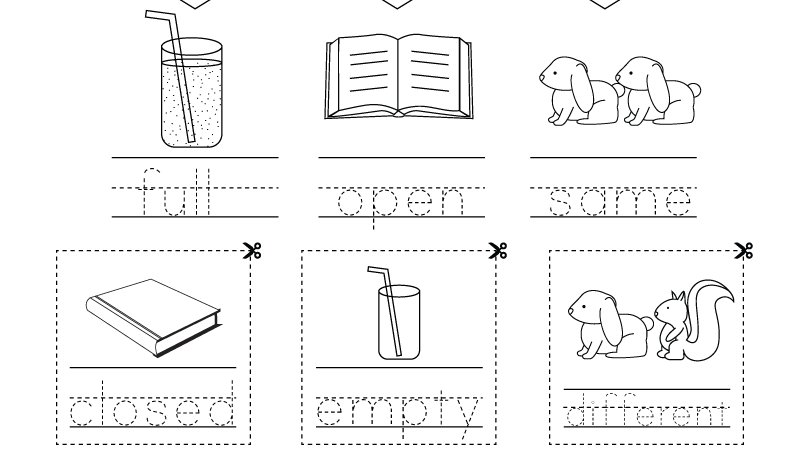 twitter kindergarten wsheets this is one of our free opposite words worksheets kids can develop their vocabulary while also improving comparison skills by completing a cut and paste activity you can download